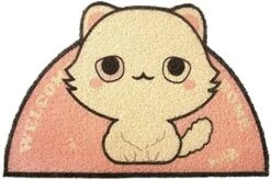 GENERIC Cat Litter Trapping Mat 23.6"x 15" For Cat Litter Box, Bathroom Mat, Bedroom Mat, Soft On Paws, Easy To Clean, Durable Cat Dog Bath Mat, Ripple Rug For Pet (Black Cat) -Pet Products Shop 519X22NSC7L. AC