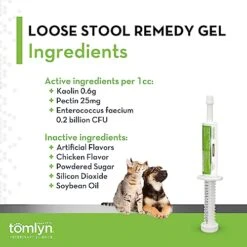 TOMLYN Firm Fast Loose Stool Remedy Gel, Helps Relieve Occasional Diarrhea In Cats And Dogs, 15cc -Pet Products Shop 519bIfqajNL