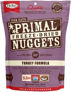Primal Freeze Dried Cat Food Nuggets Beef & Salmon, Complete & Balanced Scoop & Serve Healthy Grain Free Raw Cat Food, Crafted In The USA (5.5 Oz) -Pet Products Shop 519cUQY7qoL. AC
