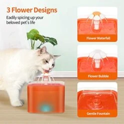 SMART ELEPHANT Pet Fountain 67oz/2L Translucent Automatic Cat Water Fountain Dog Water Dispenser With LED Water Level Indicator,and 3 Replacement Filters & 1 Silicone Mat For Cats,Dogs,Multiple Pets -Pet Products Shop 51AhX04tzLL