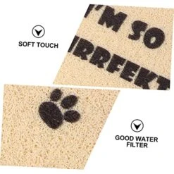 POPETPOP Cat Litter Mat 1pc Pet Cat Litter Mat Large Heating Pad Litter Pad Dog Food Feeding Mat PVC Chocolate Feeder Four Seasons Cat Sleeping Pad -Pet Products Shop 51AwYgi9XVL