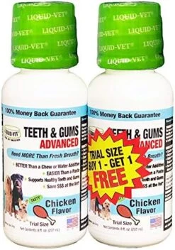 Liquid-Vet Advanced Teeth & Gums Supplements For Dogs | Dental Care For Dogs | Oral Mouth Care | Tartar + Plaque + Gingivitis -Pet Products Shop 51AwtVASlWL. AC