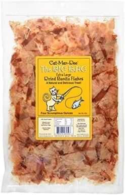 Cat-Man-Doo Extra Large Dried Bonito Flakes Treats For Dogs & Cats - All Natural High Protein Flakes - 4oz. / 112g Bag -Pet Products Shop 51BMF8AUpL. AC