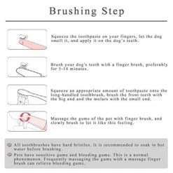 Bioline Dog Tooth Brushing Kit Teeth Cleaning Kit Tartar Control Toothpaste With 4 Toothbrush For Dogs Eliminates Bad Breath Orange Flavor -Pet Products Shop 51BYrUTV6KL