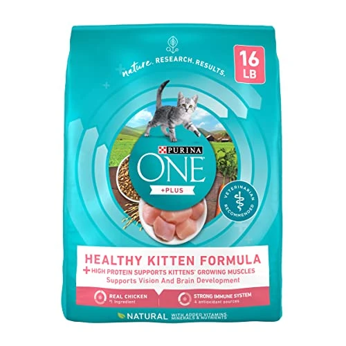 Purina ONE High Protein, Natural Dry Kitten Food, +Plus Healthy Kitten Formula - 16 Lb. Bag 3 Purina ONE High Protein, Natural Dry Kitten Food, +Plus Healthy Kitten Formula - 16 Lb. Bag