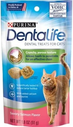 Purina DentaLife Made In USA Facilities Cat Dental Treats, Tasty Chicken Flavor - 19 Oz. Pouch -Pet Products Shop 51CGPGlnpAL. AC