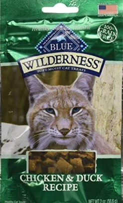 Blue Buffalo Wilderness Chicken And Duck Grain Free Soft-Moist Cat Treats, 2 Oz (Pack Of 12)