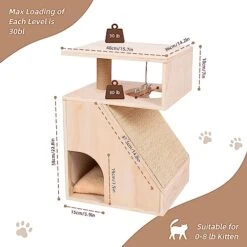 Cat Beds For Indoor Cats - Large Cat Cave For Pet,Cat House With Dangling Ball,Cat Scratching Pad And Post,Furniture Style,Hidden Kitty Cabinet,Cat Enclosure For Cats -Pet Products Shop 51DLWXeqOOL