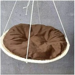 YangYan Cat Double Layer Hammock Sisal Round Bed Natural Straw And Cotton Cloth Safety Cat Hanging Beds Pet Comfortable Mats Cushions (Color : Blue Single Layer) -Pet Products Shop 51DXfDqrEZL. AC