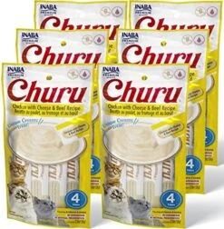 INABA Churu Cat Treats, Grain-Free, Lickable, Squeezable Creamy Purée Cat Treat/Topper With Vitamin E & Taurine, 0.5 Ounces Each Tube, 24 Tubes (4 Per Pack),Tuna Recipe With Seafood Flavors -Pet Products Shop 51Dm85Dc44L. AC 1