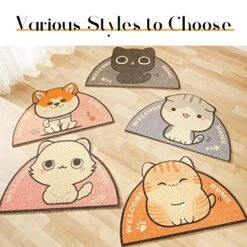 GENERIC Cat Litter Trapping Mat 23.6"x 15" For Cat Litter Box, Bathroom Mat, Bedroom Mat, Soft On Paws, Easy To Clean, Durable Cat Dog Bath Mat, Ripple Rug For Pet (Black Cat) -Pet Products Shop 51E7zjAjAaL