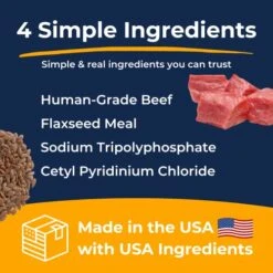 Tartar Shield Dental Sprinkles | Dog & Cat Food Topper Additive | Fights Tartar Plaque & Bad Breath Cleans Teeth & Gums | Pet Oral Health Support | USA Made | Low Calorie Human-Grade Beef -Pet Products Shop 51EDwzsoUhL