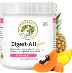 Wholistic Pet Organics: Dog Probiotics And Digestive Enzymes Powder Dog Prebiotic And Probiotic Supplement Prevents Upset Stomach Gut Health Probiotics For Dogs And Puppies Stool Ease For Dogs -Pet Products Shop 51F3C8IxUpL. AC