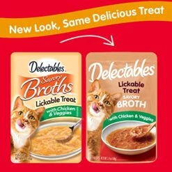 Hartz Delectables Savory Broths Chicken & Veggies Lickable Cat Treat, 12 Pack -Pet Products Shop 51FH42jgsoL