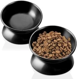 GENERIC PAILUOMU Ceramic Raised Cat Bowl, Set 2 Tilted Elevated Pet Food And Water Bowls, Stress Free Cat Dog Feeder Dish, Suitable For Small, Medium Cats And Dogs,Yellow -Pet Products Shop 51Fl1uptnXL. AC