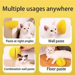 Durian-Shaped Cat Scratcher,Durian Multifunctional Toys,Cat Durian Shell Durian，Massaging And Removing Floating Hair Cat Dog Mint Toys (Green) -Pet Products Shop 51Fyd022YHL
