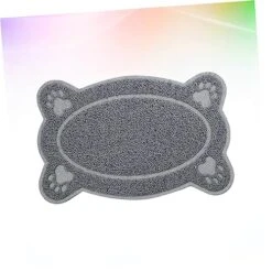 Iplusmile Non Skid Rug Cat Litter Rug Silicone Desk Mat 2pcs Mats Cats Paws Cat Drinking Mat Cat Supplies Dog Feeding Tablemat Carpet Trash Can Pet Mat Grey Pet Supplies Water Proof -Pet Products Shop 51GUYsgGWrL