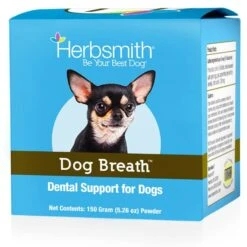 Herbsmith Dog Breath - Dog Dental Care Solution - Natural Dog Breath Freshener That Tackles Tartar - Dental Powder For Dogs - 500g Powder -Pet Products Shop 51GVopz1K8L
