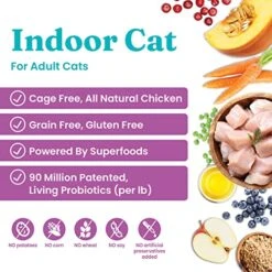 Solid Gold Indoor Dry Cat Food - Let's Stay In Cat Food Dry Kibble For Indoor Cats - Hairball & Sensitive Stomach - Grain & Gluten Free - Probiotics & Fiber For Digestive Health - Chicken - 12lb -Pet Products Shop 51GWgzVG2rL 1