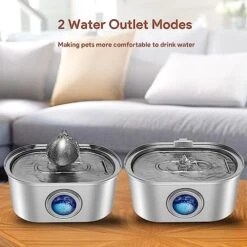 Nestsplus Cat Water Fountain,3.2L/108oz Stainless Steel Automatic Pet Water Fountain,Quiet Pump Dog Water Dispenser With LED Light,Dishwasher Safe,Water Level Window,3 Replacement Filters,for Cat/Dog 13 Nestsplus Cat Water Fountain,3.2L/108oz Stainless Steel Automatic Pet Water Fountain,Quiet Pump Dog Water Dispenser With LED Light,Dishwasher Safe,Water Level Window,3 Replacement Filters,for Cat/Dog -Pet Products Shop 51HGfhVKiOL