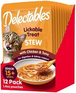 Hartz Delectables Stew Senior Lickable Wet Cat Treats, Multiple Flavors 1.4 Ounce (Pack Of 12) -Pet Products Shop 51HSBJCKZL. AC