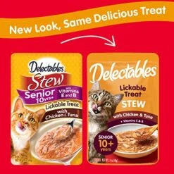 Hartz Delectables Stew Senior Lickable Wet Cat Treats, Multiple Flavors 1.4 Ounce (Pack Of 12) -Pet Products Shop 51HqjS4jnRL