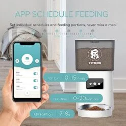 PetMob Automatic WiFi Cat Feeder Single Bowl For Cats And Dogs, App Controlled, 6L Dry Food Dispenser, Timed/Scheduled Meals, Removable Stainless Steel Bowl, Dual Power, Voice Recording (Single Bowl) 13 PetMob Automatic WiFi Cat Feeder Single Bowl For Cats And Dogs, App Controlled, 6L Dry Food Dispenser, Timed/Scheduled Meals, Removable Stainless Steel Bowl, Dual Power, Voice Recording (Single Bowl) -Pet Products Shop 51IrVDGqWiL