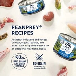 ZIWI Peak Canned Wet Cat Food – All Natural, High Protein, Grain Free, Limited Ingredient, With Superfoods, Lamb, 6.5 Ounce (Pack Of 12) -Pet Products Shop 51JPzmAlArL