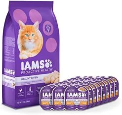 IAMS PROACTIVE HEALTH Healthy Kitten Dry Cat Food With Chicken, 7 Lb. Bag -Pet Products Shop 51JQayG o1L. AC