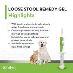 TOMLYN Firm Fast Loose Stool Remedy Gel, Helps Relieve Occasional Diarrhea In Cats And Dogs, 15cc -Pet Products Shop 51KhcgZJrsL