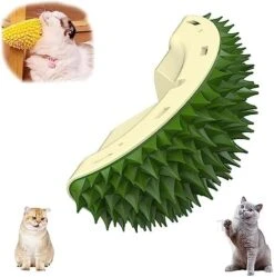 ZOVALI Durian Multifunctional Toys,Durian Cat Scratcher, Cat Scratcher Durian Comb, Massaging And Removing Floating Hair Cat Dog Mint Toys (Green+Yellow) -Pet Products Shop 51L3p4IkWkL. AC