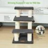 Pawque Dog Stairs & Cat Scratching Post Pet Steps For High Beds Couch, High-Strength Boards Holds Up To 150 Lbs For Indoor Small Cats Kittens Dogs Climbing Playing, 3 Combination Options, 3 Steps-Grey -Pet Products Shop 51L6MC98gBL