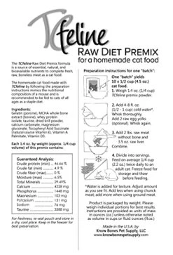 TCfeline RAW Cat Food Premix/Supplement To Make A Homemade, All Natural, Grain Free, Holistic Diet – Original Version With No Liver (Trial 4.2 Oz) Egg Free Formula 13 TCfeline RAW Cat Food Premix/Supplement To Make A Homemade, All Natural, Grain Free, Holistic Diet – Original Version With No Liver (Trial 4.2 Oz) Egg Free Formula -Pet Products Shop 51LVTgHN9xL