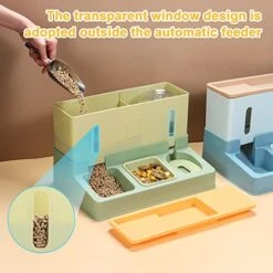 VCZONE Automatic Cat Dog Feeder And Water Dispenser, Large Capacity 3.8L Food 1L Water, Automatic Feeder For Small Medium Cat Dog -Pet Products Shop 51LeIotkYRL