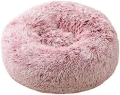 YangYan Super Soft Pet Bed Kennel Dog Round Cat Winter Warm Sleeping Bag Long Plush Puppy Cushion Mat Portable Cat Supplies 46/50/60cm (Color : White Brown, Size : 50cm) -Pet Products Shop 51LnI3G4GcL. AC 2