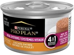Purina Pro Plan Vital Systems Chicken Wet Cat Food Pate 4-in-1 Brain, Kidney, Digestive And Immune Formula - (24) 3 Oz. Cans -Pet Products Shop 51Lrgl0z65L. AC