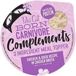 Tiki Cat Born Carnivore Complements Variety Pack, Chicken Blends, Wet, High-Protein & High-Moisture Cat Food Topper, 2.1 Oz. Cups (Pack Of 10) -Pet Products Shop 51M3AzZWSwL. AC