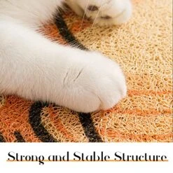 GENERIC Cat Litter Trapping Mat 23.6"x 15" For Cat Litter Box, Bathroom Mat, Bedroom Mat, Soft On Paws, Easy To Clean, Durable Cat Dog Bath Mat, Ripple Rug For Pet (Black Cat) -Pet Products Shop 51MQYATsRQL