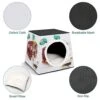 Printed Cat Cube Kitty House Indoor Cats Bed Cat Sofa Small Dogs Shelter Warm And Cozy Food Truck Illustration -Pet Products Shop 51MtqkMirAL