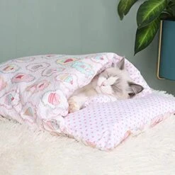 SONGBIRDTH Pet Bed,Cartoon Print Cat Sleeping Bag Removable Cattery Warm Kennel Nest Pet Supplies,Breathable Cotton Blend,Removable Easy To Clean 18 SONGBIRDTH Pet Bed,Cartoon Print Cat Sleeping Bag Removable Cattery Warm Kennel Nest Pet Supplies,Breathable Cotton Blend,Removable Easy To Clean -Pet Products Shop 51NyPEacoXL