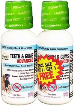 Liquid-Vet Advanced Teeth & Gums Supplements For Dogs | Dental Care For Dogs | Oral Mouth Care | Tartar + Plaque + Gingivitis -Pet Products Shop 51O E3n2R3L. AC