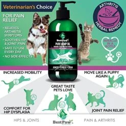 [236,000mg] Organic Hemp Oil For Dogs And Cats - Joint Pain Relief Arthritis Supplement - Natural Support For Separation Relief - Calming Aid Pets Love - From Canadian Crops - 8oz -Pet Products Shop 51O6sX1llCL