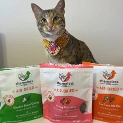 Shameless Pets Air Dried Raw Cat Food Topper & Treat - All Natural Nutritionally Packed Tuna Cat Treats With High Protein, Upcycled Ingredients -Pet Products Shop 51OFGL6SrUL