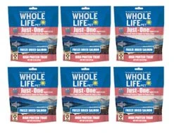 Whole Life Pet Just One Salmon Dog And Cat Value Packs - Human Grade, Freeze Dried, One Ingredient - Protein Rich, Grain Free, Made In The USA