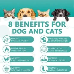 Max Potency Hemp Oil For Dogs & Cats - Help Anxiety Stress Pain Inflammation Arthritis Aggressive Relax Sleep Allergies Seizures Relief - Treats Chews Joint & Hip - Organic Pet Calming Drops - Non-GMO -Pet Products Shop 51OoyJ2TbDL