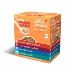 WholeHearted Flavor-Boosting Wet Cat Meal Topper Broths Variety Pack, 1.4 Oz., Count Of 12