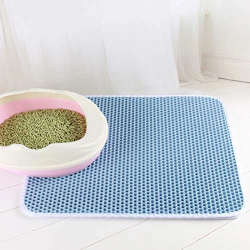 SONGBIRDTH Cat Litter Mat Double-Layer Waterproof Pad Pet Cleaning Supplies For Indoor,Breathable Cotton Blend,Removable Easy To Clean Grey L 4 SONGBIRDTH Cat Litter Mat Double-Layer Waterproof Pad Pet Cleaning Supplies For Indoor,Breathable Cotton Blend,Removable Easy To Clean Grey L - Image 2
