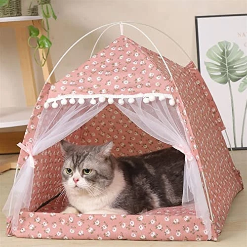 SPEESY Cat Bed Mats, Pet Tent Bed For Cat House Cozy Pet Products Accessories Nest Comfy Calming Cat Beds For Small Dogs Tent Hammock Pets Supplies (Color : Q) 5 SPEESY Cat Bed Mats, Pet Tent Bed For Cat House Cozy Pet Products Accessories Nest Comfy Calming Cat Beds For Small Dogs Tent Hammock Pets Supplies (Color : Q) - Image 3