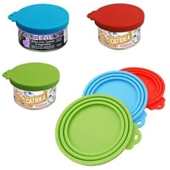 SENHAI 3 Pcs Silicone Pet Can Covers & 2 Pcs Pet Spoons, Canned Food Lid And Spoon For Dog And Cat, One Meet Three Sizes - Red Green, Light Blue 12 SENHAI 3 Pcs Silicone Pet Can Covers & 2 Pcs Pet Spoons, Canned Food Lid And Spoon For Dog And Cat, One Meet Three Sizes - Red Green, Light Blue -Pet Products Shop 51Pb1gOfVpL