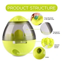 Eileen&Elisa Dog & Cat Toy Pet Food Container Dog Slow Feeder Bowl Cat Puzzle Dispenser, Small Interactive Collapsible Stimulating Play Toy, Adjustable Treats Eat Canister, Funny Maze Gym Ball -Pet Products Shop 51PhVy6NqTL